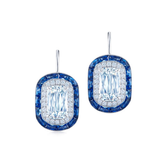 Sapphire & Diamond Earrings