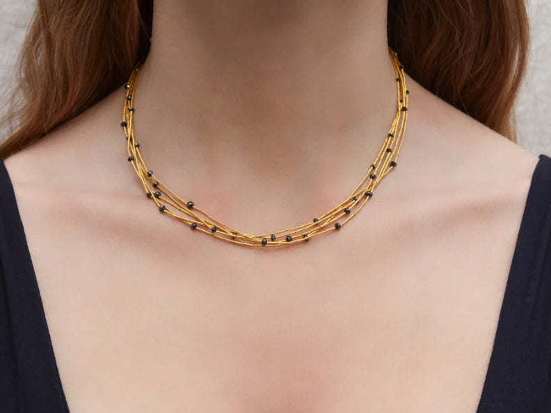 Gurhan Rain Black Diamond Necklace