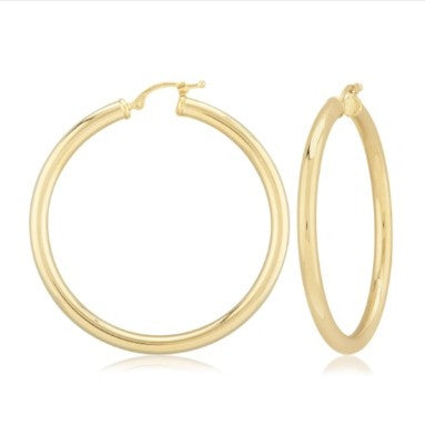 Sterling Silver Vermeil Hoop Earrings