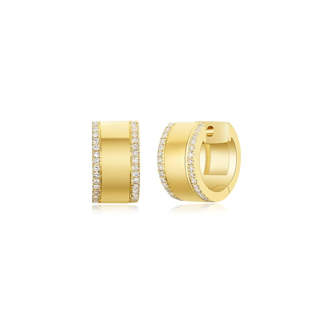 Diamond Huggie Earrings