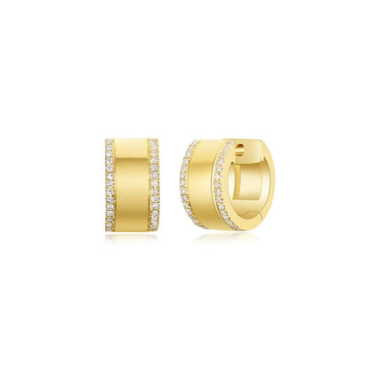 Diamond Huggie Earrings