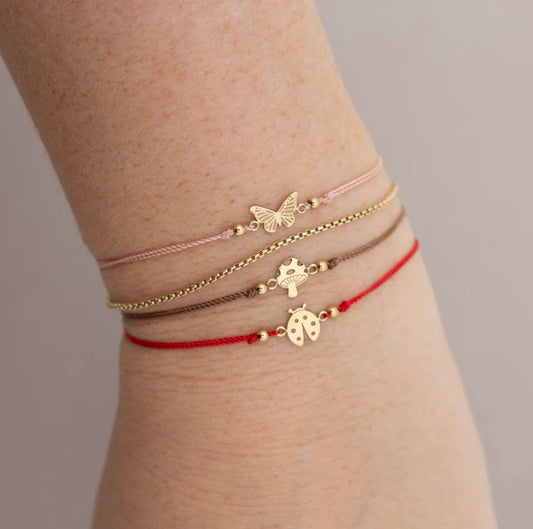 Zoë Chicco Ladybug Cord Bracelet
