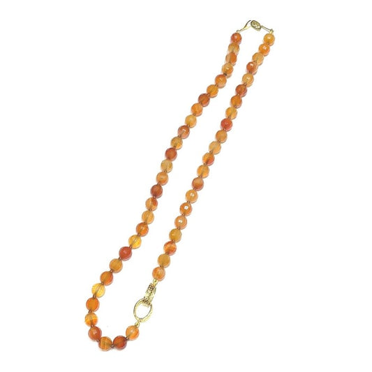 Ray Griffiths Carnelian Bead & Crownwork® Link Necklace