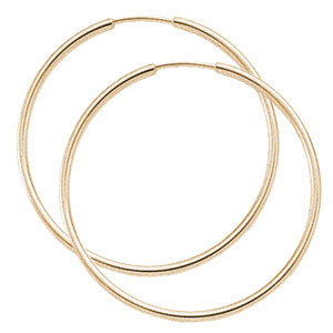 Yellow Gold Endless Hoop Earrings