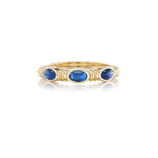 Chris Correia Yellow Gold Blue Sapphire Ring