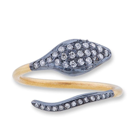 Lika Behar Sterling Silver & Gold Diamond Ring