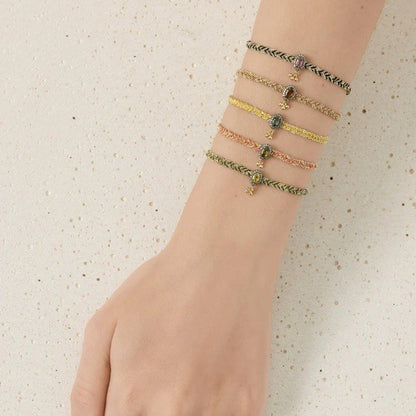 Marie Laure Chamorel Pink Tourmaline and Diamond Bracelet