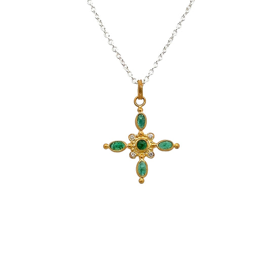 Emerald & Diamond Cross