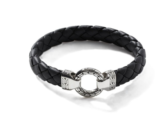 Sterling Silver and Leather Bracelet