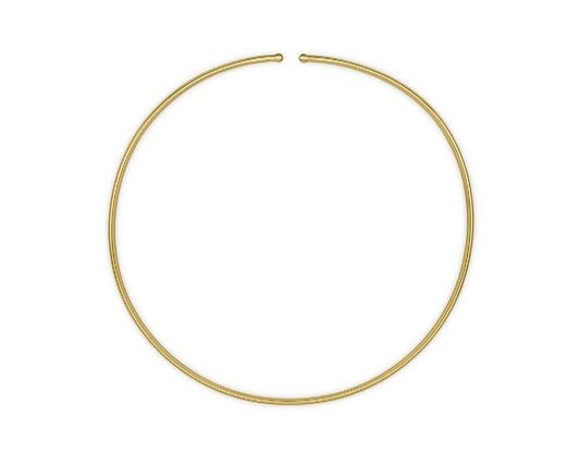 18K yellow gold 2.5mm flexible wire collar.