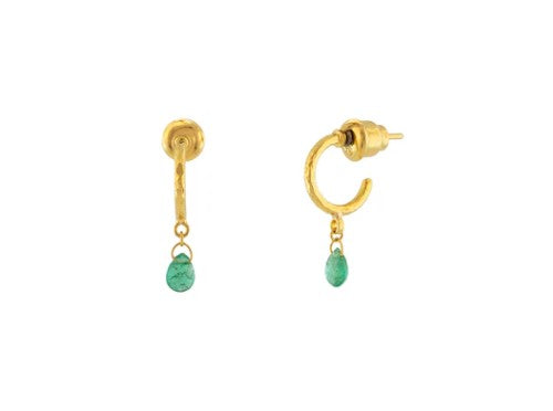 Gurhan Emerald Briolette Dew Drop Earrings