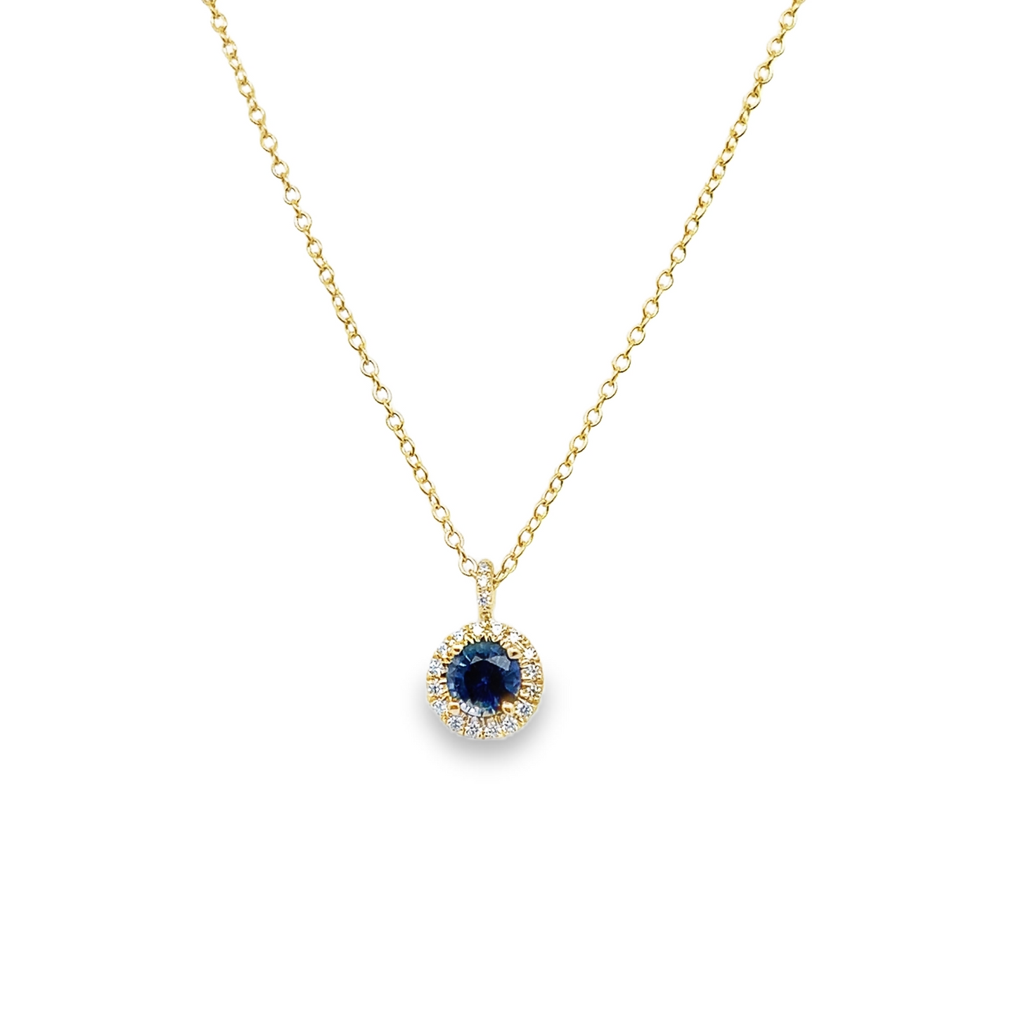 Suna Blue Sapphire and Diamond Pendant