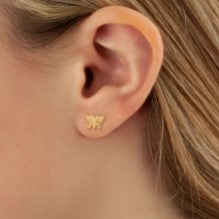 Yellow Gold Stud Earrings