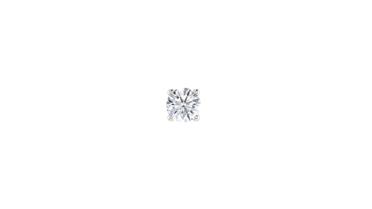 Round Diamond Single Stud Earring