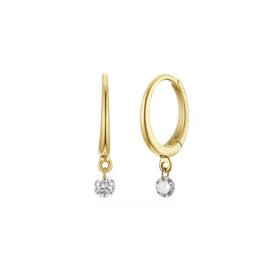Diamond Hoop Earrings