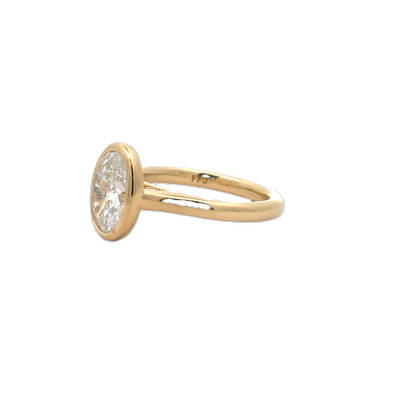 Oval Bezel Set Engagement Ring