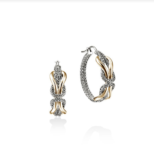 John Hardy Love Knot Infinite Hoop Earrings