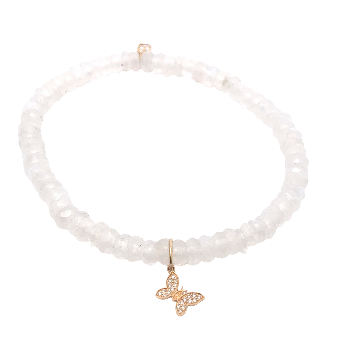 Sydney Evan Bead and Diamond Stretch Bracelet