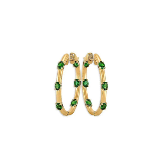 Etho Maria Tsavorite Hoop Earrings