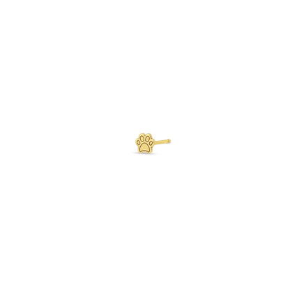Zoë Chicco Single Dog Paw Stud Earring