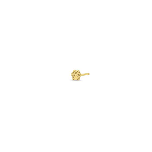 Zoë Chicco Single Dog Paw Stud Earring
