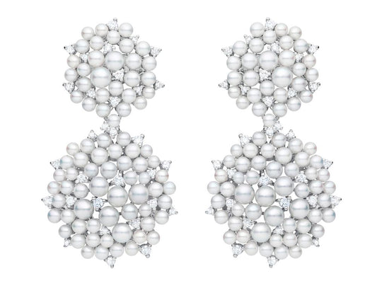 Paul Morelli Lagrange Pearl and Diamon Drop Earrings
