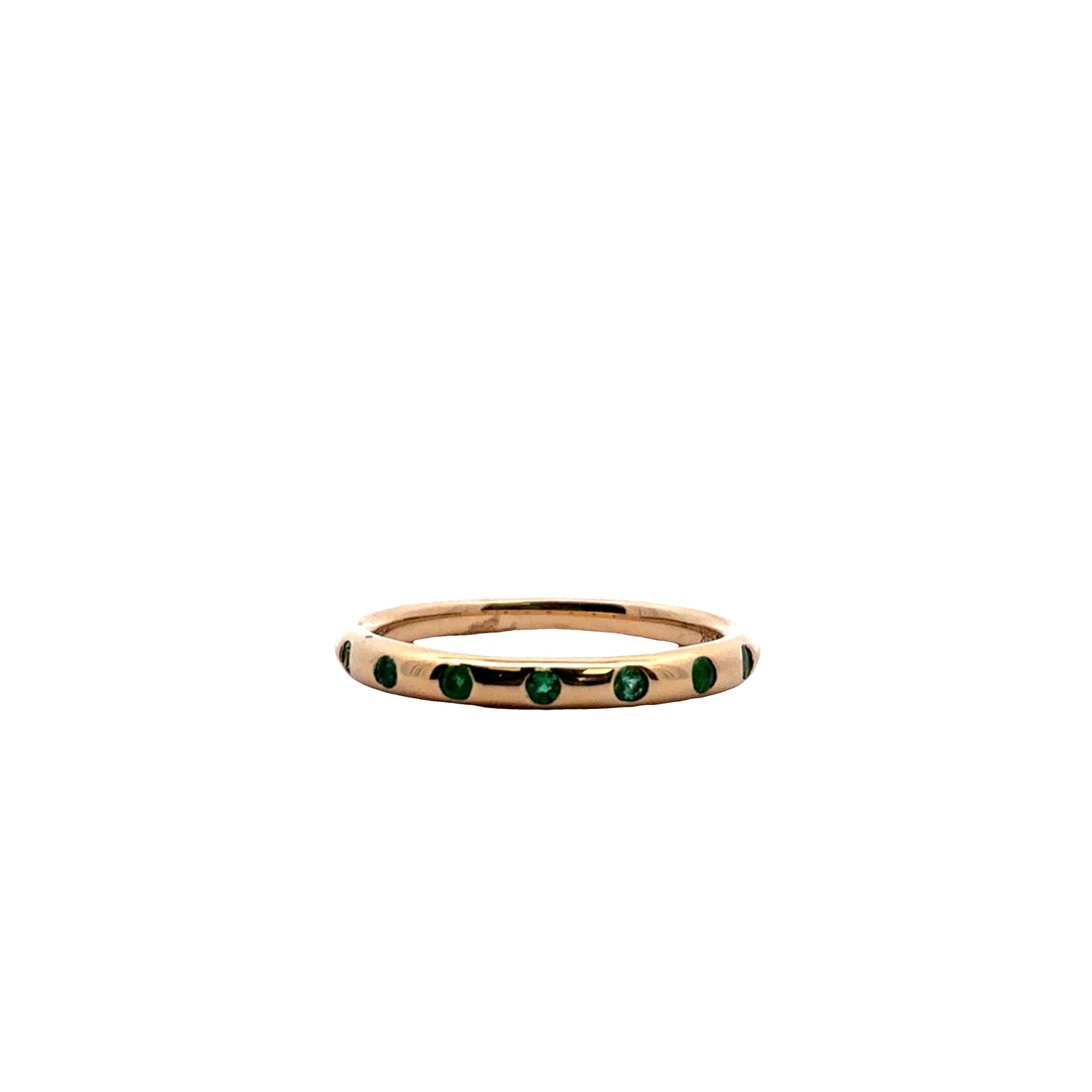 Yellow Gold Emerald Band