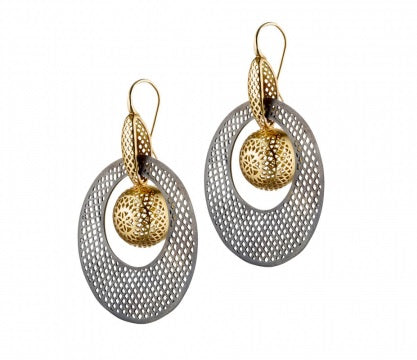 Ray Griffiths Ball and Link Drop Earrings