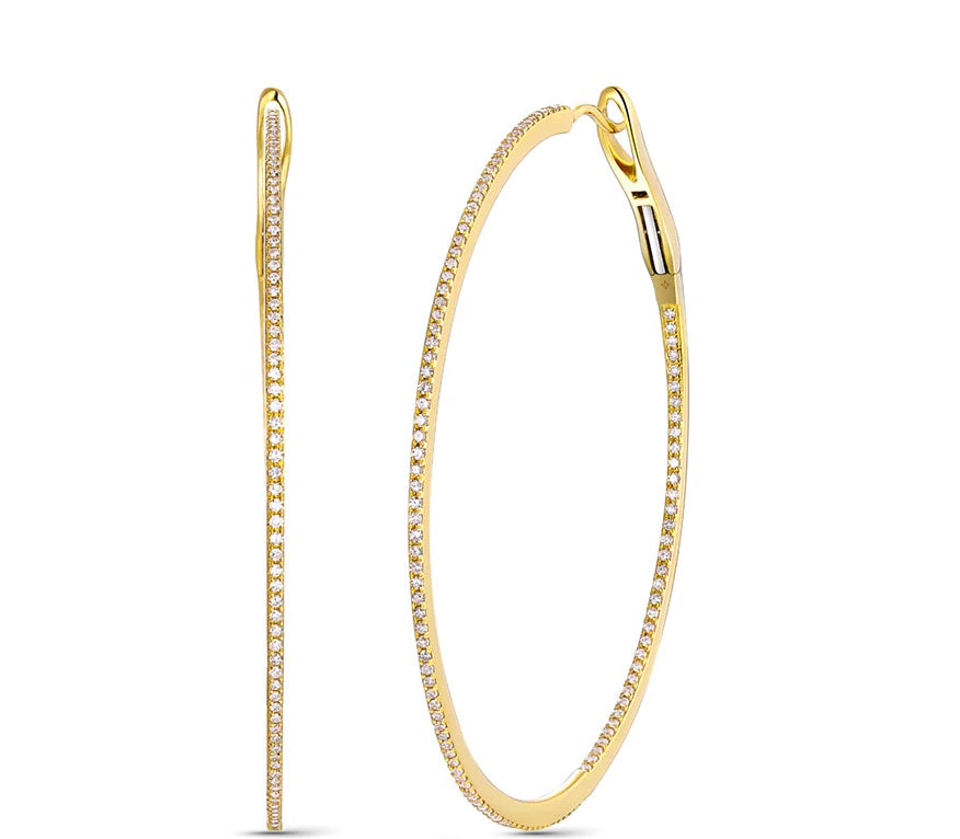Diamond Hoop Earrings