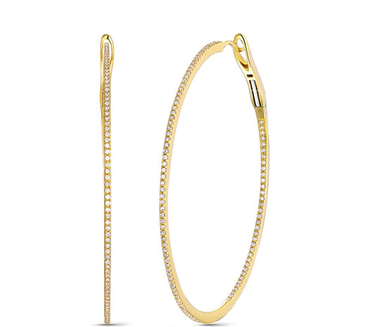 Diamond Hoop Earrings