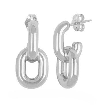 Sterling Silver Link Earrings